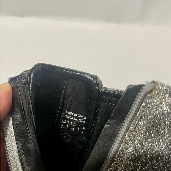 Aldo silver sparkles boots glitter swifty style night out disco women’s 7.5 - Picture 10 of 11